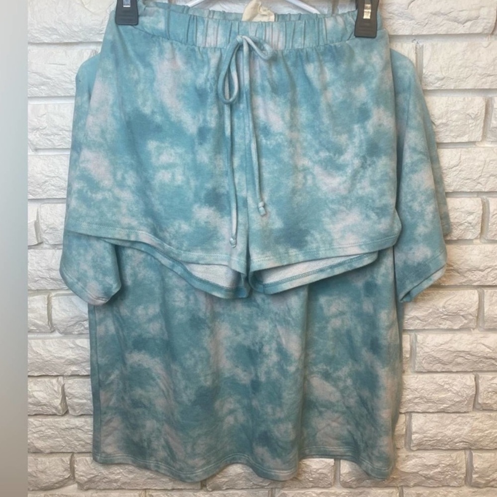 Fantastic Fawn Blue Tie-Dye Intimates Set